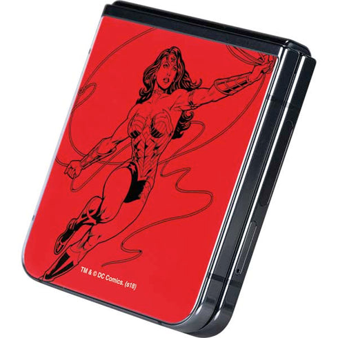 DC Comics Wonder Woman Comic Pop Galaxy Z Flip5 5G Skin