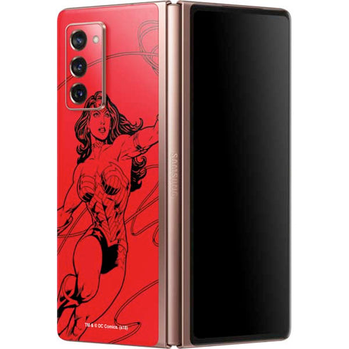 DC Comics Wonder Woman Comic Pop Galaxy Z Fold2 5G Skin