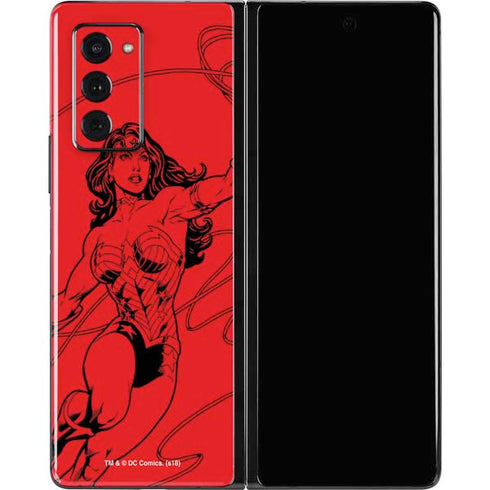 DC Comics Wonder Woman Comic Pop Galaxy Z Fold2 5G Skin