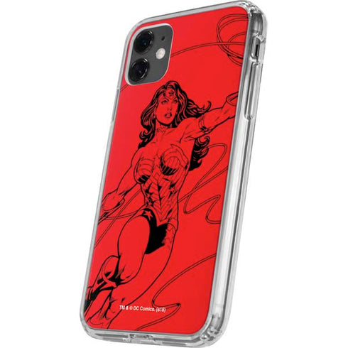 DC Comics Wonder Woman Comic Pop iPhone 11 Clear Case