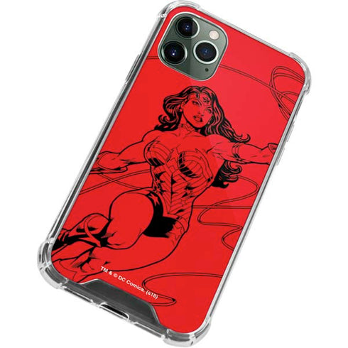 DC Comics Wonder Woman Comic Pop iPhone 11 Pro Max Clear Case