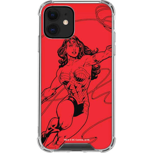 DC Comics Wonder Woman Comic Pop iPhone 12 Clear Case