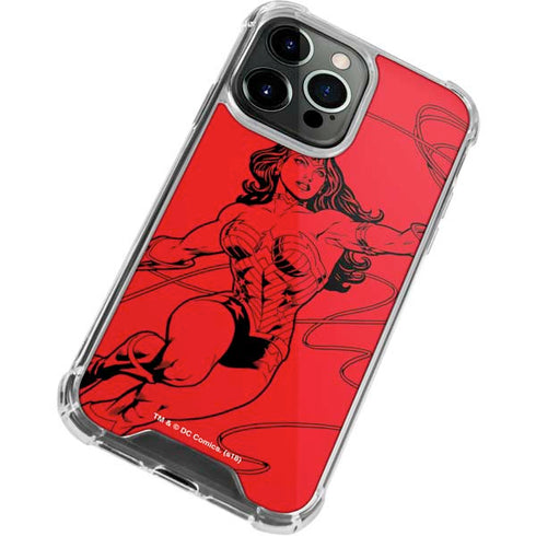 DC Comics Wonder Woman Comic Pop iPhone 13 Pro Clear Case