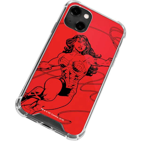 DC Comics Wonder Woman Comic Pop iPhone 14 Clear Case
