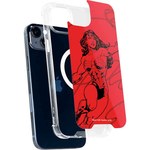 DC Comics Wonder Woman Comic Pop iPhone 14 Plus MagSafe Case