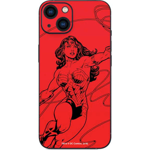 DC Comics Wonder Woman Comic Pop iPhone 15 Plus Skin
