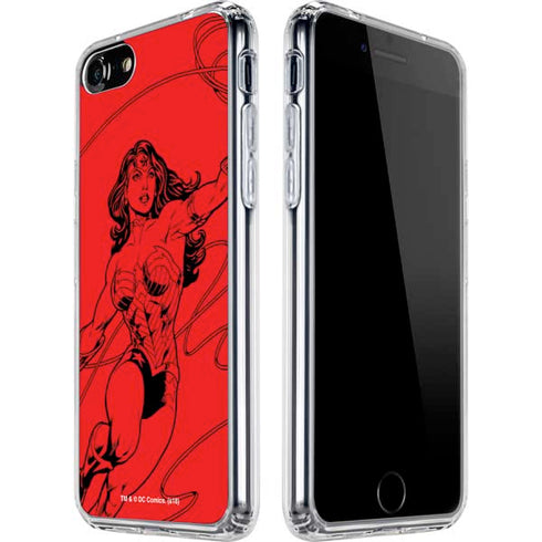 DC Comics Wonder Woman Comic Pop iPhone SE (2nd & 3rd Gen) Clear Case
