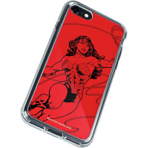 DC Comics Wonder Woman Comic Pop iPhone SE (2nd & 3rd Gen) Clear Case