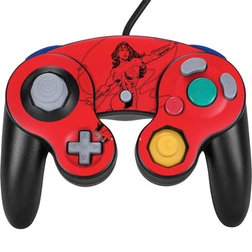 DC Comics Wonder Woman Comic Pop Nintendo GameCube Controller Skin