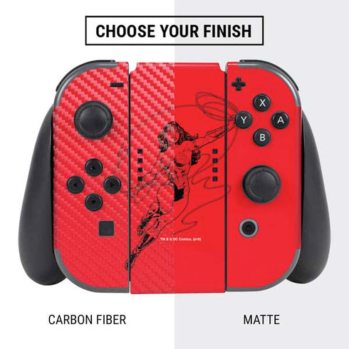 DC Comics Wonder Woman Comic Pop Nintendo Switch Bundle Skin