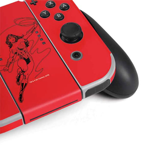 DC Comics Wonder Woman Comic Pop Nintendo Switch OLED (2021) Skin