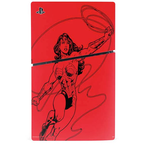 DC Comics Wonder Woman Comic Pop PS5 Slim Digital Edition Bundle Skin