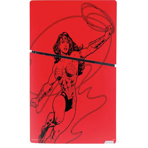 DC Comics Wonder Woman Comic Pop PS5 Slim Digital Edition Console Skin