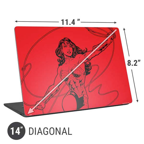 DC Comics Wonder Woman Comic Pop Universal Laptop 14in (11.4 x 8.2in) Skin