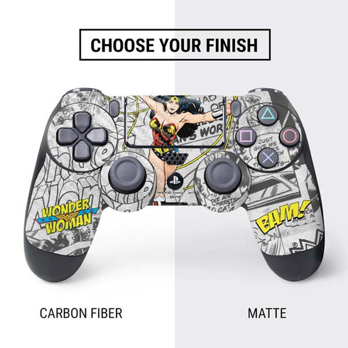 DC Comics Wonder Woman Classic Action Pose PS4 Controller Skin