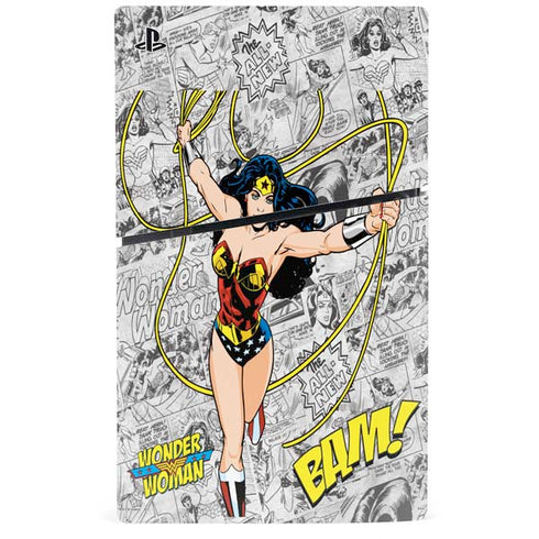 DC Comics Wonder Woman Classic Action Pose PS5 Slim Disk Bundle Skin