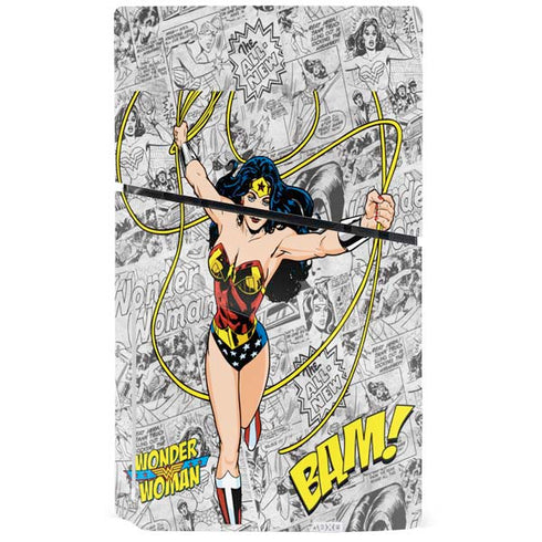 DC Comics Wonder Woman Classic Action Pose PS5 Slim Disk Console Skin