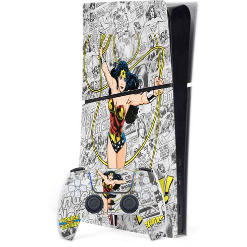 DC Comics Wonder Woman Classic Action Pose PS5 Slim Digital Edition Bundle Skin
