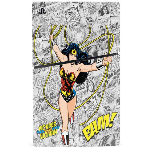DC Comics Wonder Woman Classic Action Pose PS5 Slim Digital Edition Bundle Skin