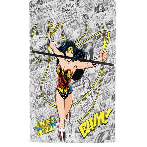 DC Comics Wonder Woman Classic Action Pose PS5 Slim Digital Edition Console Skin