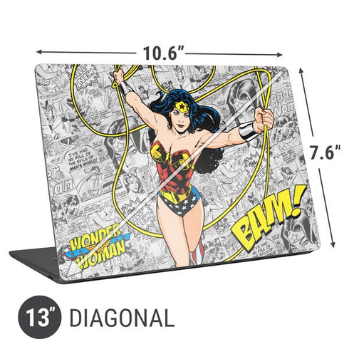 DC Comics Wonder Woman Classic Action Pose Universal Laptop 13in (10.6 x 7.6in) Skin