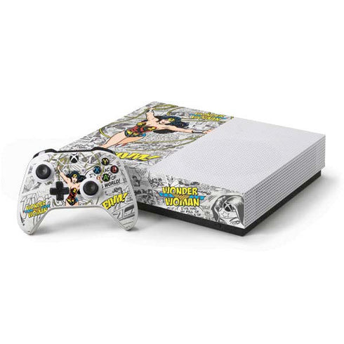 DC Comics Wonder Woman Classic Action Pose Xbox One S All-Digital Edition Bundle Skin