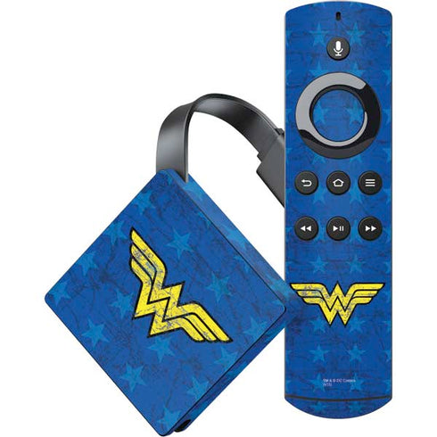DC Comics Wonder Woman Emblem on Flag Amazon Fire TV Skin