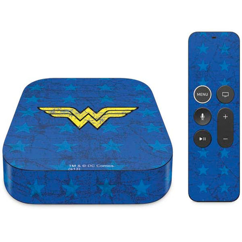 DC Comics Wonder Woman Emblem on Flag Apple TV Skin