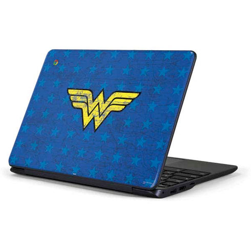 DC Comics Wonder Woman Emblem on Flag Samsung Chromebook Skin