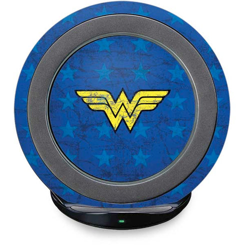 DC Comics Wonder Woman Emblem on Flag Fast Charge Wireless Charging Stand Skin