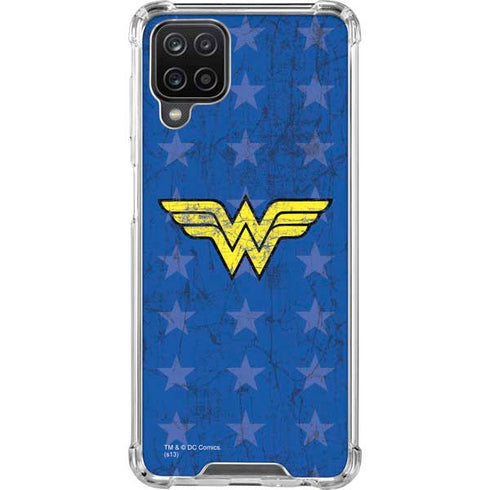 DC Comics Wonder Woman Emblem on Flag Galaxy A12 Clear Case