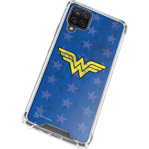 DC Comics Wonder Woman Emblem on Flag Galaxy A12 Clear Case