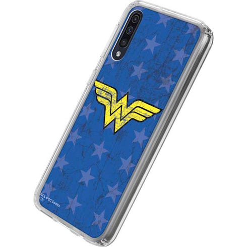 DC Comics Wonder Woman Emblem on Flag Galaxy A50 Clear Case