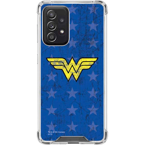 DC Comics Wonder Woman Emblem on Flag Galaxy A52 5G Clear Case