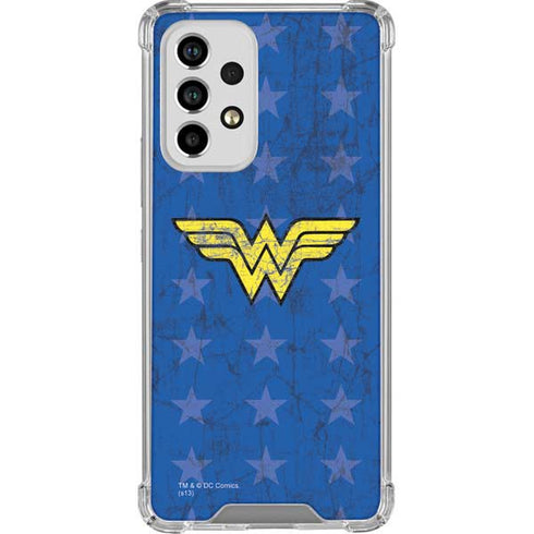 DC Comics Wonder Woman Emblem on Flag Galaxy A53 5G Clear Case