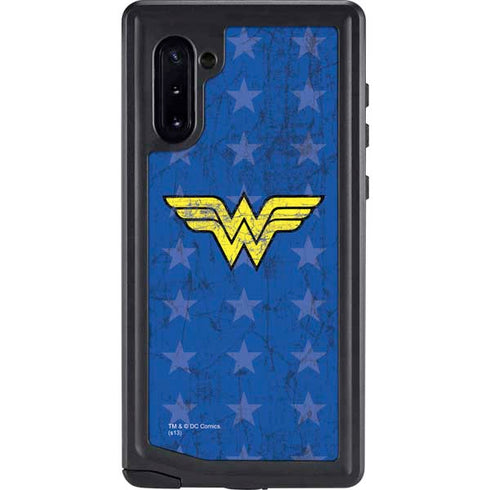 DC Comics Wonder Woman Emblem on Flag Galaxy Note 10 Waterproof Case