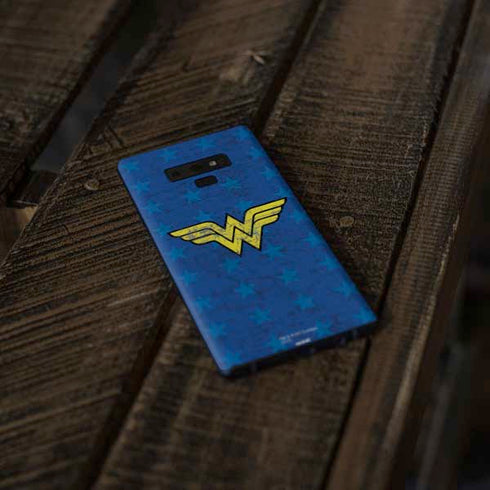 DC Comics Wonder Woman Emblem on Flag Galaxy Note 9 Skin