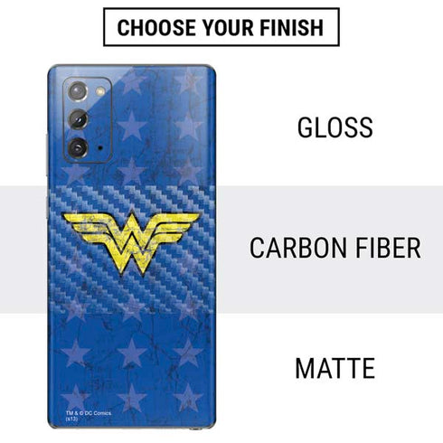 DC Comics Wonder Woman Emblem on Flag Galaxy Note20 5G Skin