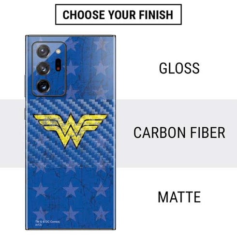 DC Comics Wonder Woman Emblem on Flag Galaxy Note20 Ultra 5G Skin