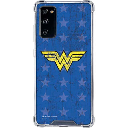 DC Comics Wonder Woman Emblem on Flag Galaxy S20 FE Clear Case