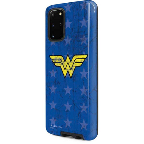 DC Comics Wonder Woman Emblem on Flag Galaxy S20 Plus Pro Case