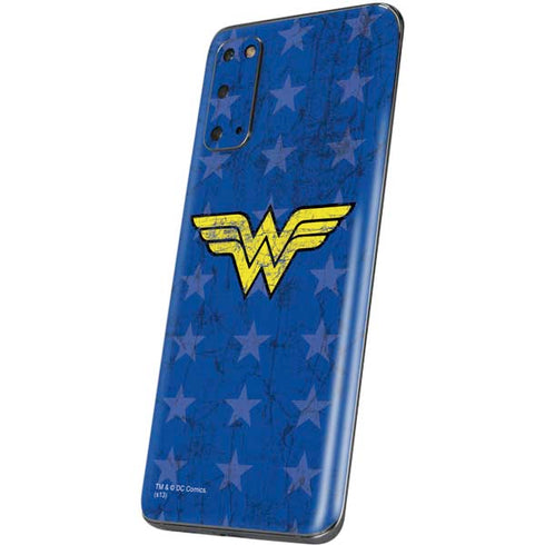 DC Comics Wonder Woman Emblem on Flag Galaxy S20 Skin
