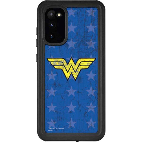 DC Comics Wonder Woman Emblem on Flag Galaxy S20 Waterproof Case