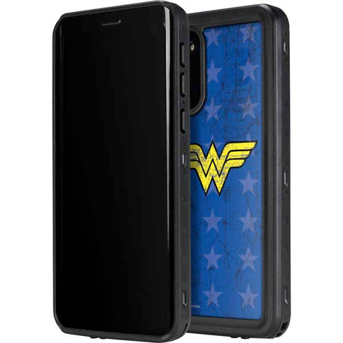 DC Comics Wonder Woman Emblem on Flag Galaxy S20 Waterproof Case