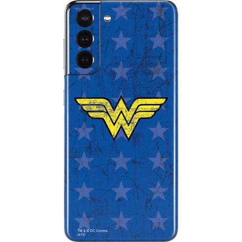DC Comics Wonder Woman Emblem on Flag Galaxy S21 5G Skin