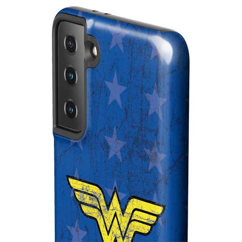 DC Comics Wonder Woman Emblem on Flag Galaxy S21 Plus 5G Pro Case