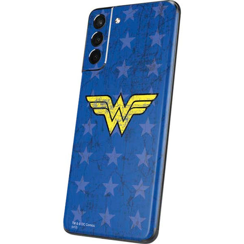 DC Comics Wonder Woman Emblem on Flag Galaxy S21 Plus 5G Skin