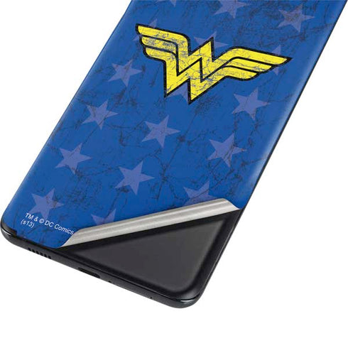 DC Comics Wonder Woman Emblem on Flag Galaxy S21 Plus 5G Skin
