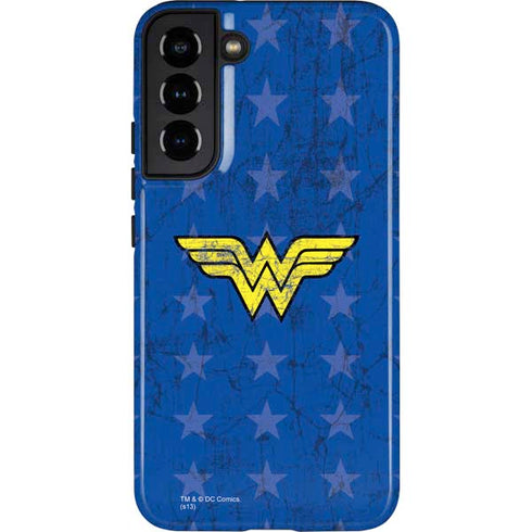 DC Comics Wonder Woman Emblem on Flag Galaxy S22 Plus Pro Case