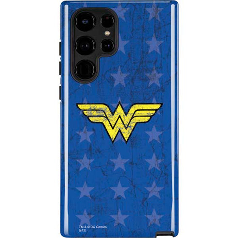 DC Comics Wonder Woman Emblem on Flag Galaxy S22 Ultra Pro Case